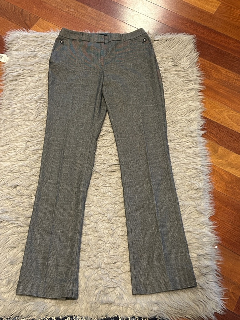 White House Black Market The Slim Gray And Black Plaid‎ Dress Pants